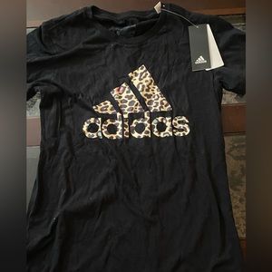 Never worn Adidas black t shirt